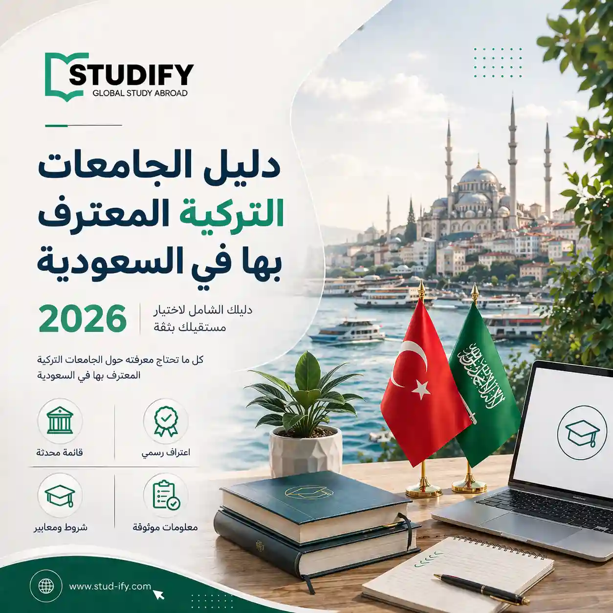 دليل الجامعات التركية المعترف بها في السعودية 2026 | قائمة محدثة
